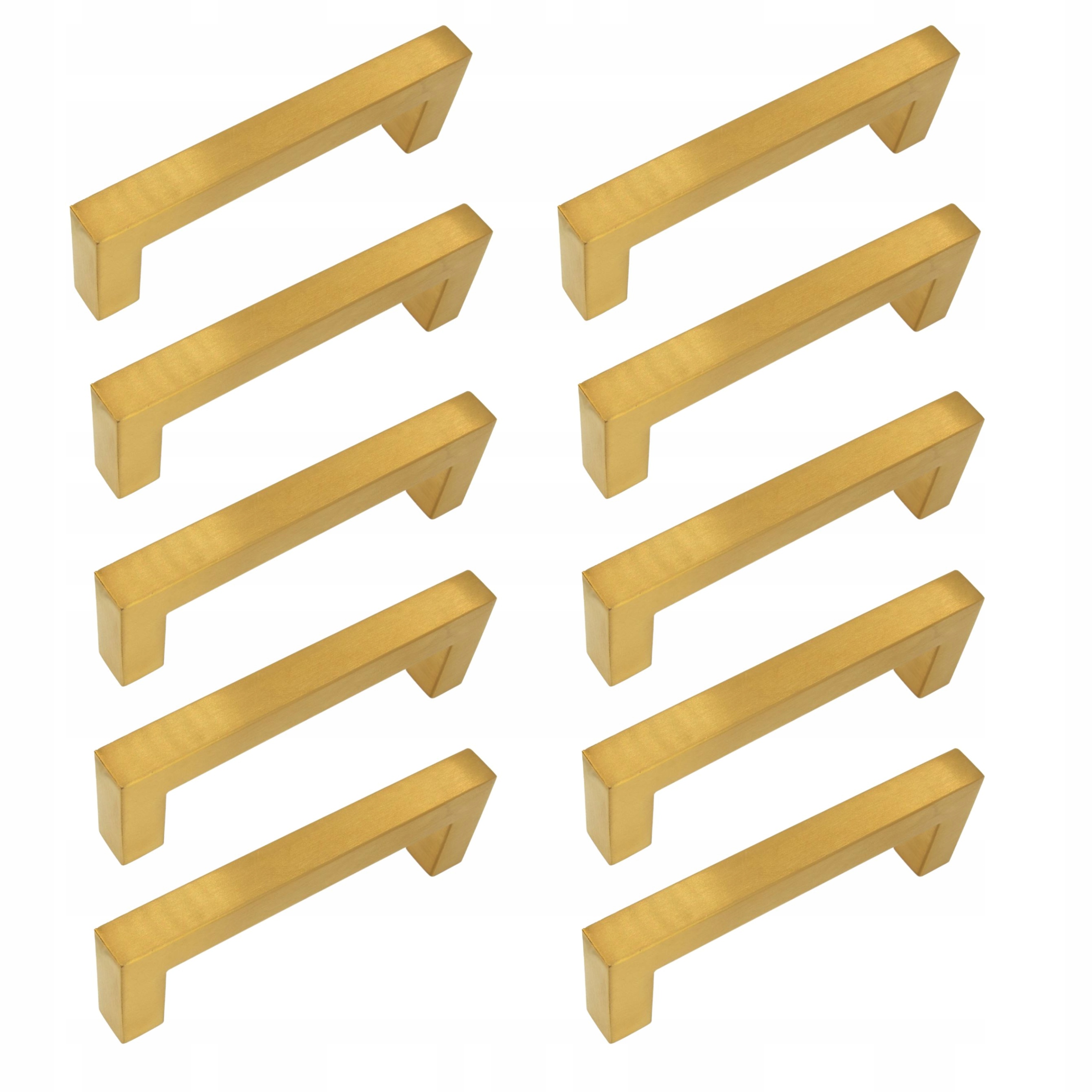 10 x Nábytková úchytka klasická 128 mm zlatá Kovová úchytka na skříň