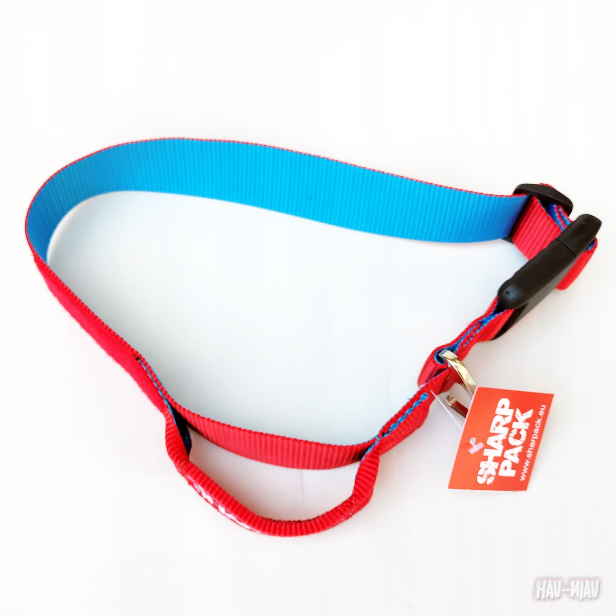 Levně Sharp Pack Obojek s rukojetí Red Blue 40 XL