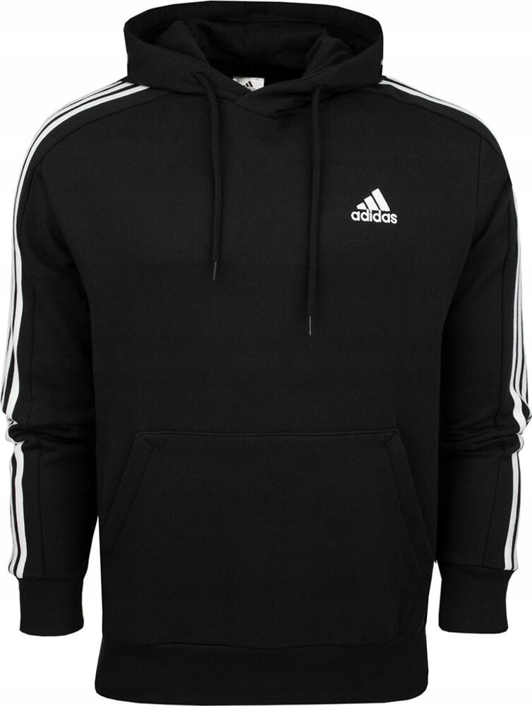 Pánská Mikina Adidas Essentials French Terry 3-STRIPES Hoodie Černá vel XL