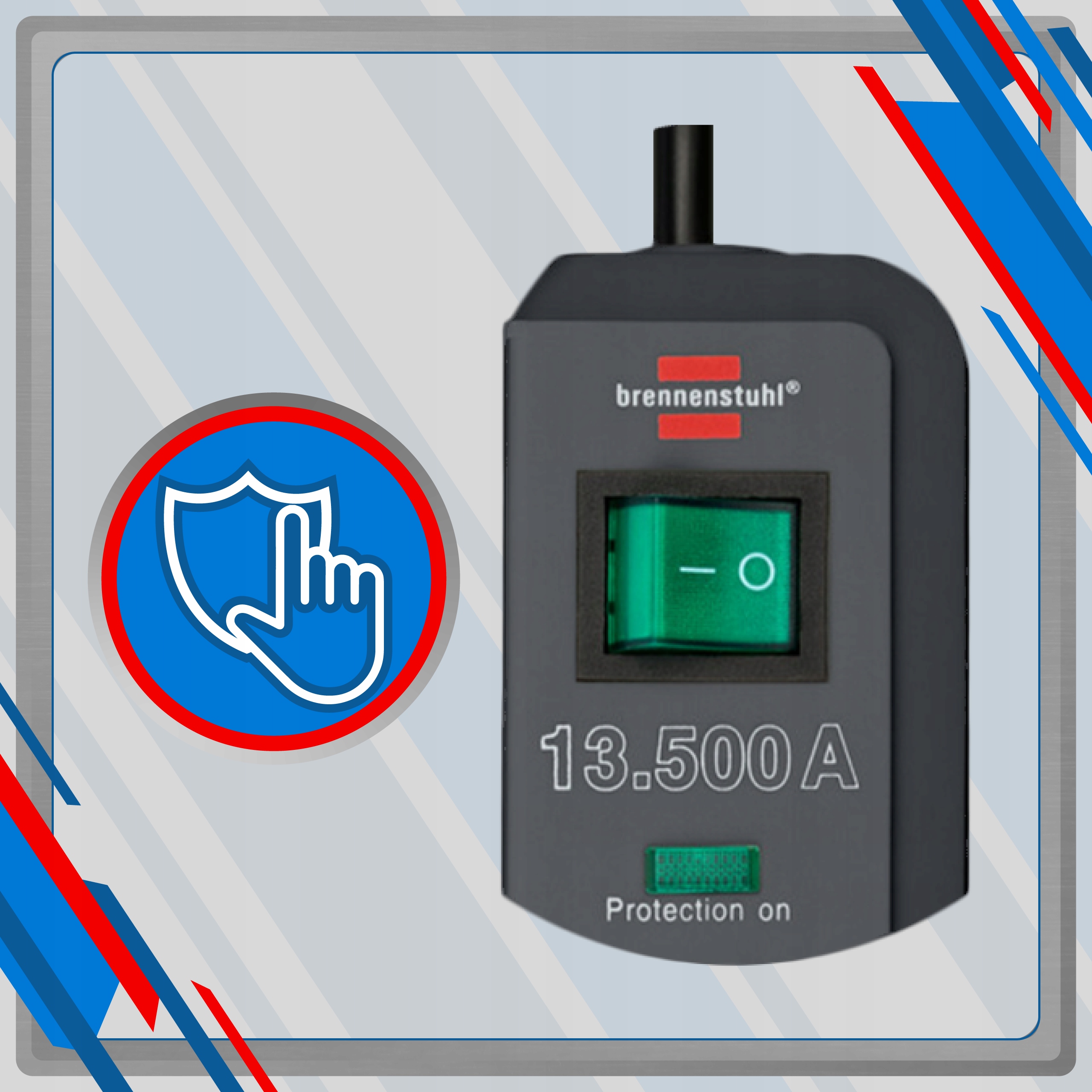 LISTWA PRZECIWPRZEPIĘCIOWA 4G BRENNENSTUHL 13.500A Kolor czarny