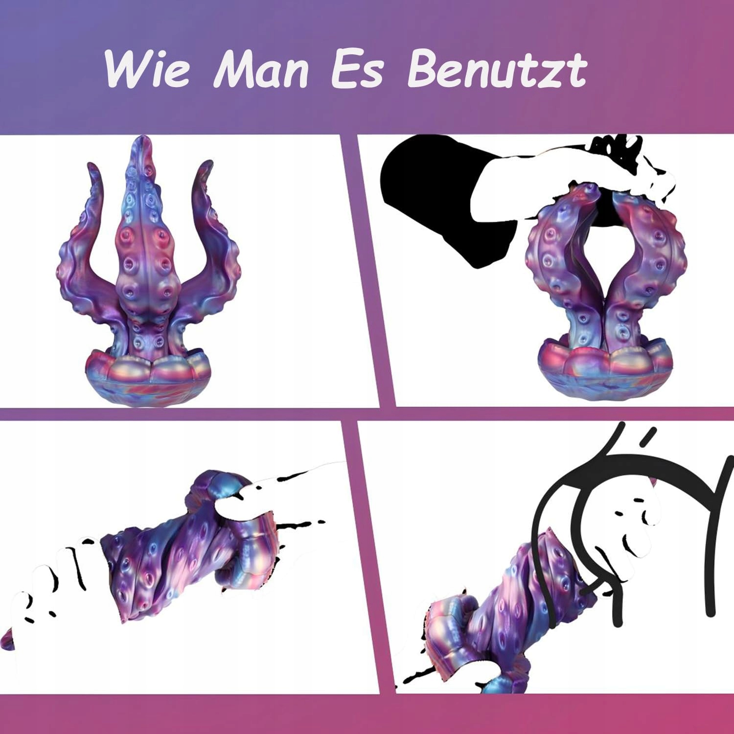 OKTOPUS Tentakel Dildo Silikonowy Fantasy Dildo Masażer Prostaty Dla Par — miniatura 5