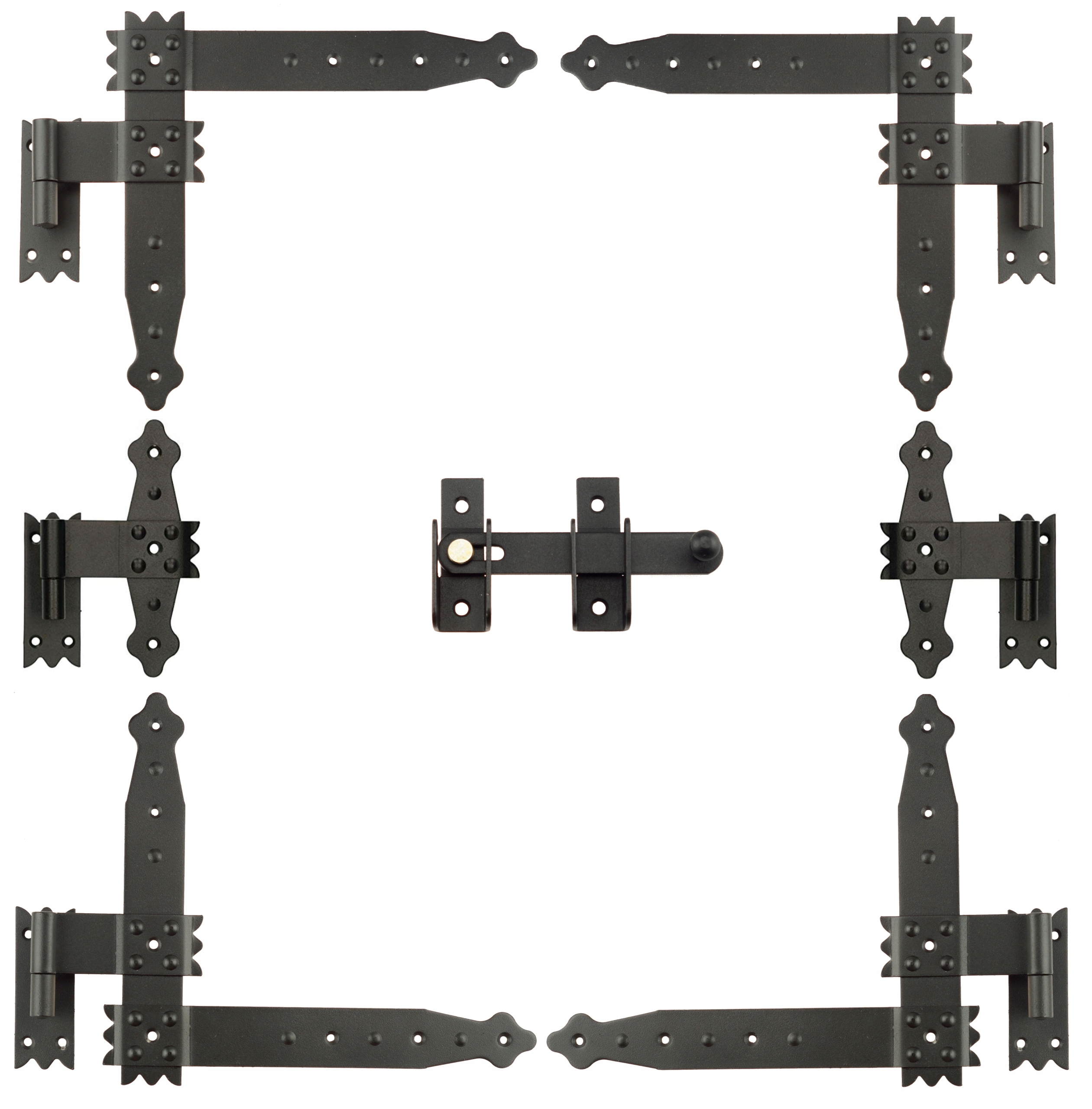 Úhlový Závěs Pro Okenice 25X23 CM, Kovaný, Sada 12 Ks Zámek