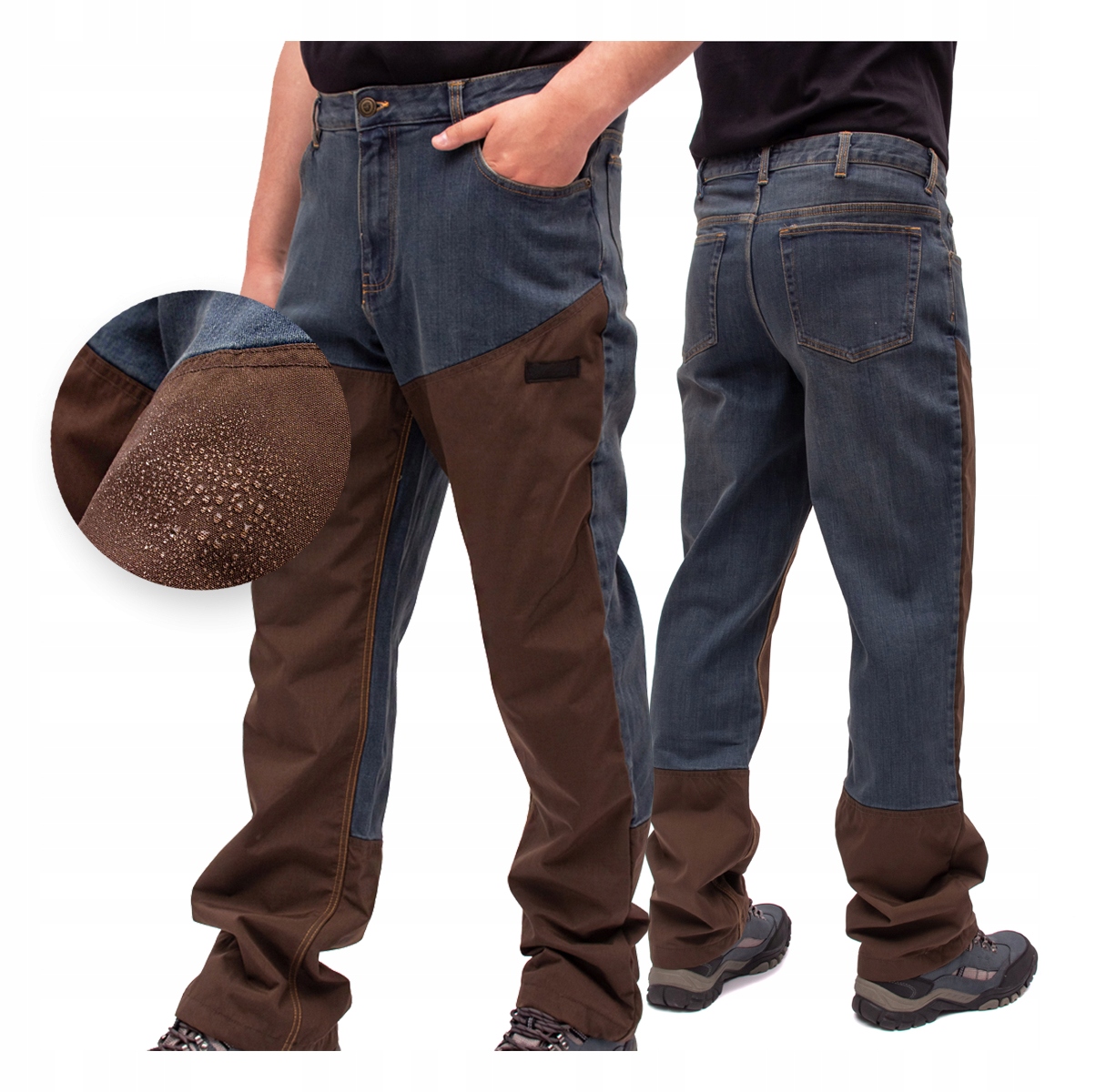 Lovecké kalhoty Džíny voděodolné Silné W34 L30