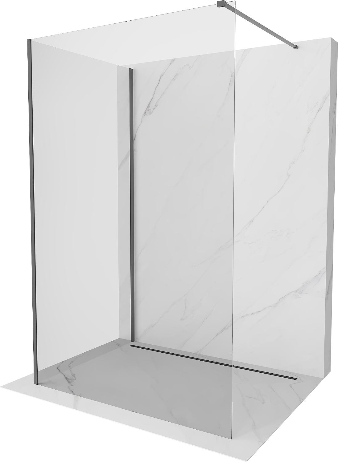 Mexen Kioto univerzální walk-in sprchová zástěna 130x85 cm, transparentní,