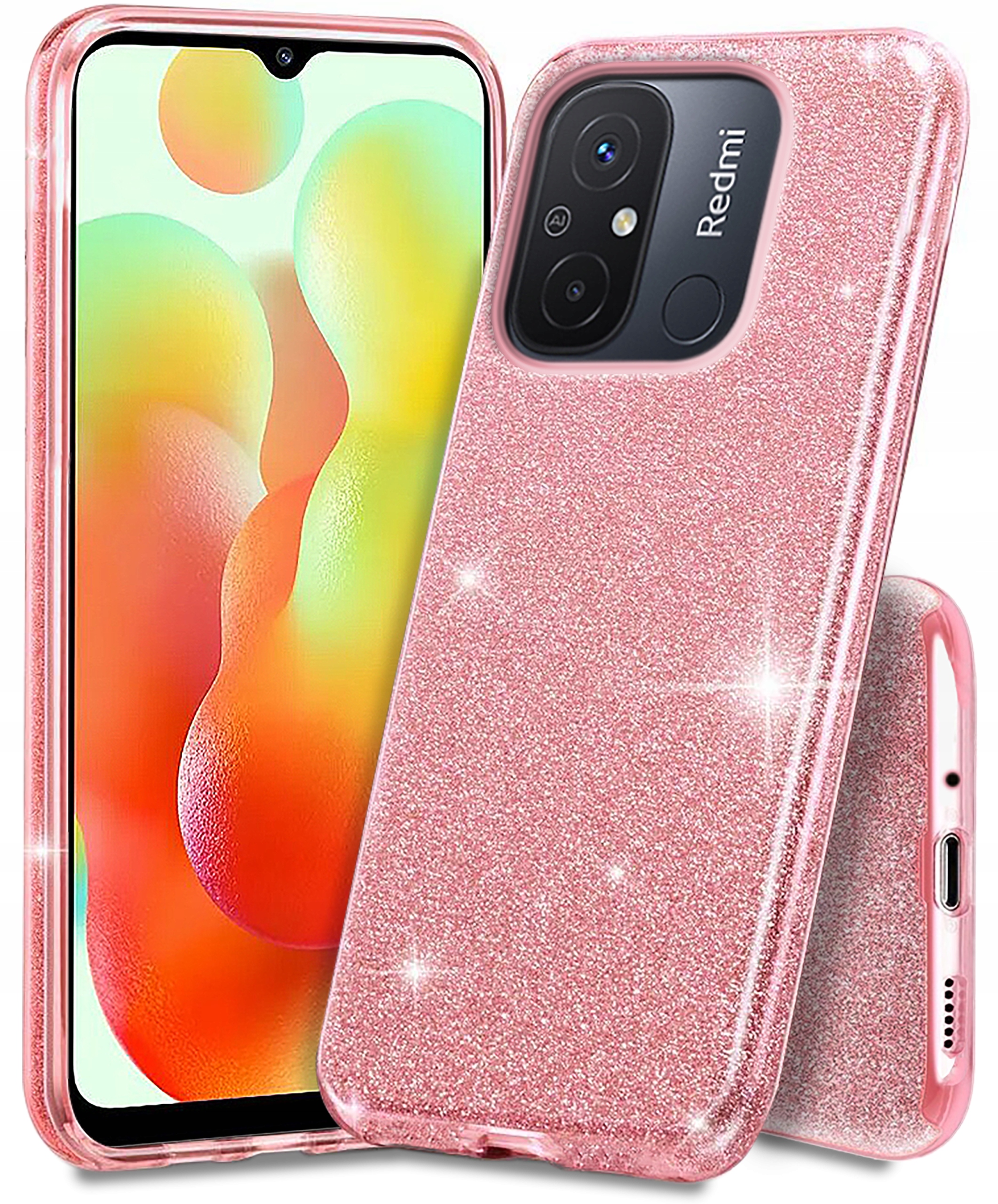 

Etui do Xiaomi Redmi 12C Brokat Case Szkło 9H
