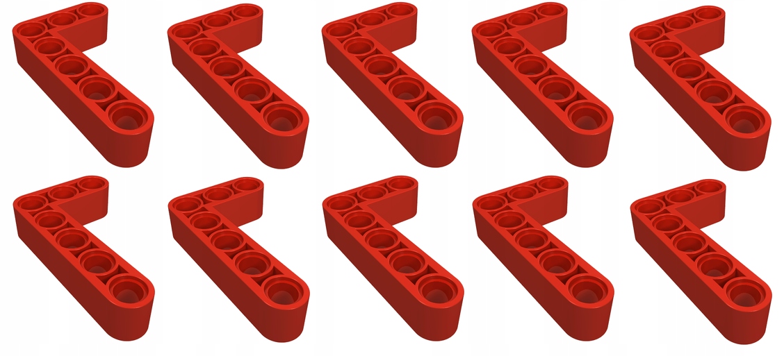

10x Lego Technic 32526 liftarm 3x5 łamany czerwony