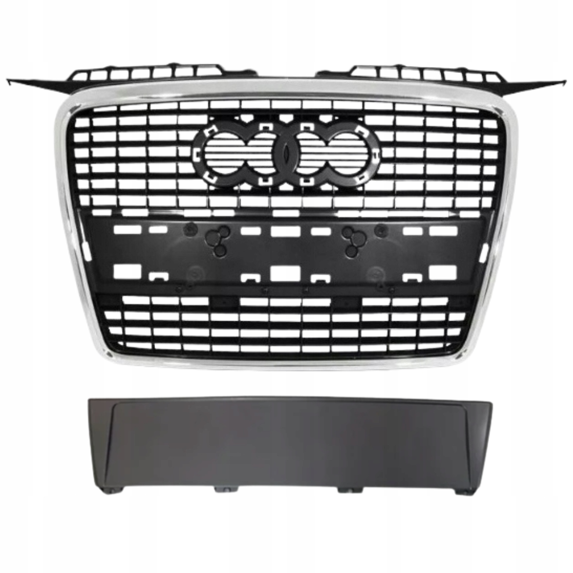 Audi A3 8P 2005-2008 Atrapa Gril Chrom Nová 8P4853651A 1QP Stříbrný Lesk