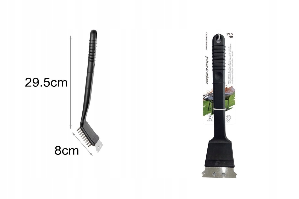 SZCZOTKA SKROBAK DO CZYSZCZENIA GRILLA 2W1 29.5 cm