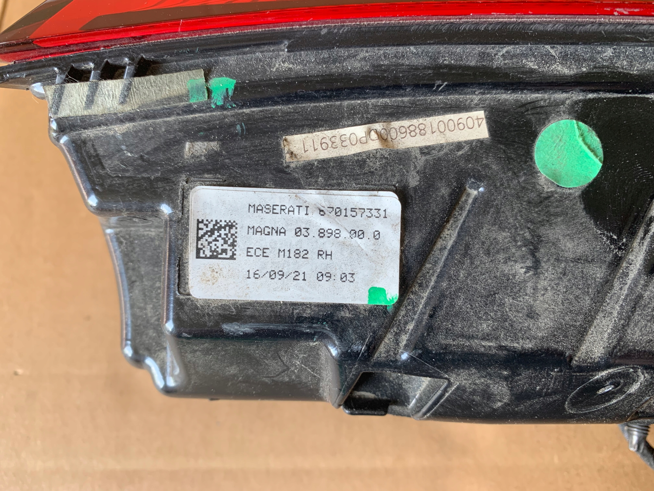 фонарь MASERATI GRECALE европа комплект 670157331 329 334 332