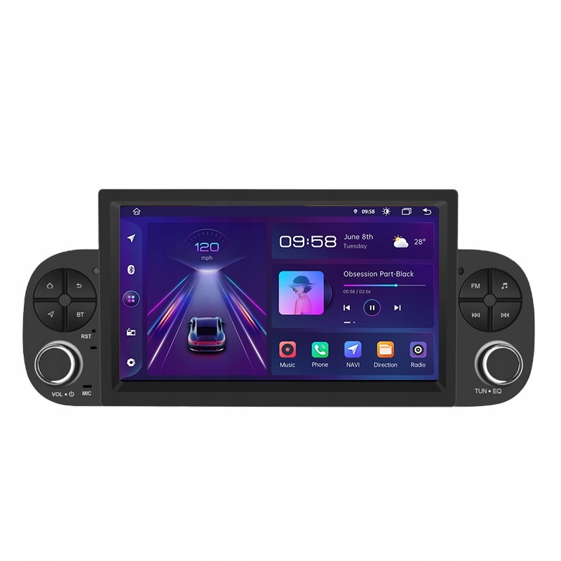 Radio Android Fiat Panda Carplay Android Auto (2013-2020) 6+128GB