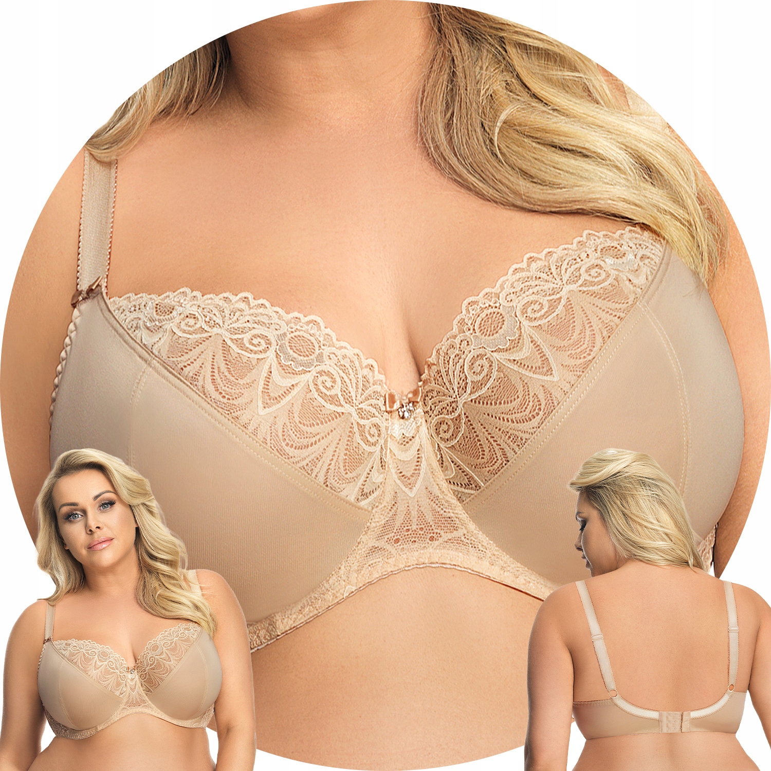 Gorsenia K425 Casablanca světle béžová 85D Měkká podprsenka Soft