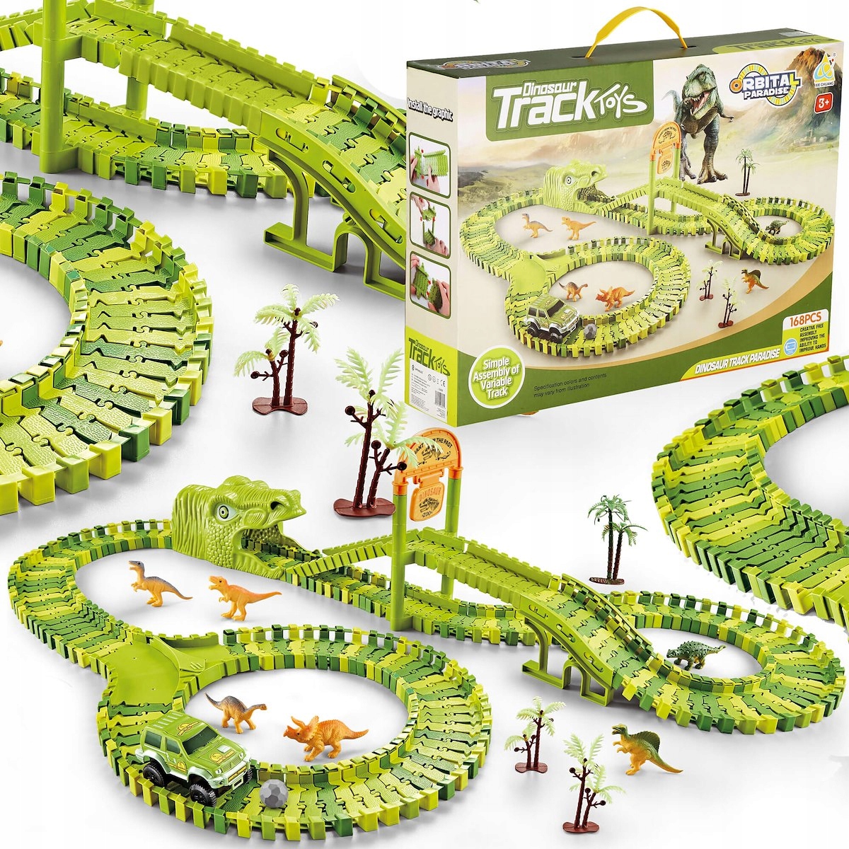 

Tor Wyścigowy Dinozaur Park Zestaw 168el XL