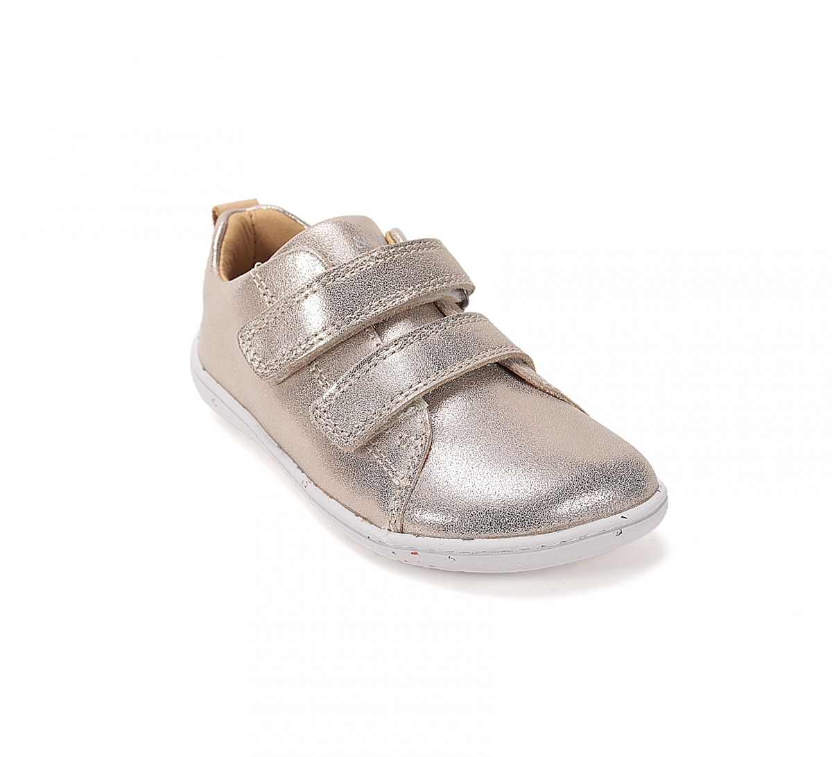 Barefoot Stitch& Walk S088-61238E Gold skórzane na rzepy roz.33