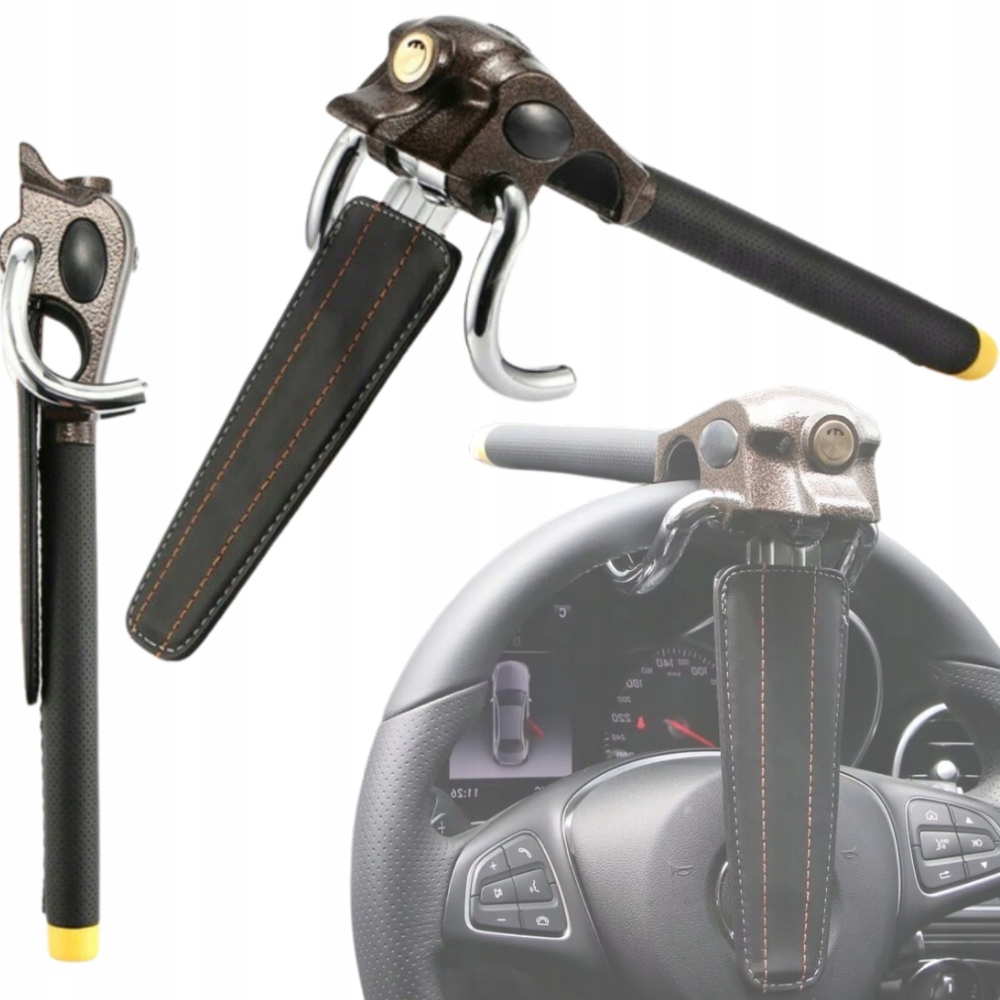 Zámek Proti Krádeži Volantu Kožený, Univerzální Kovový Držák