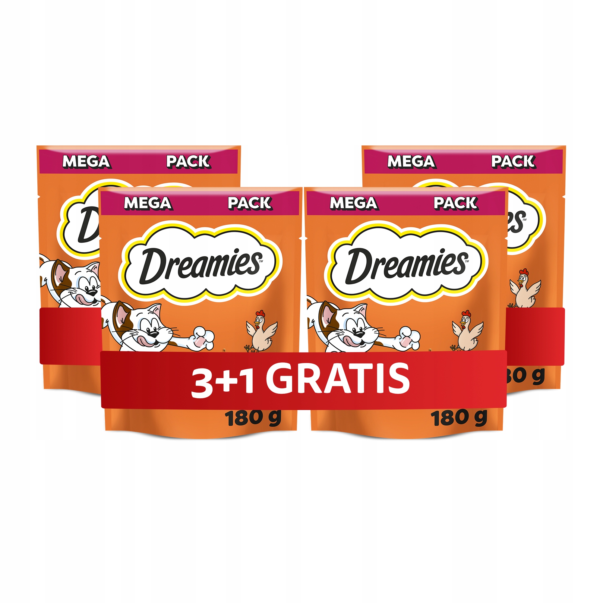 Dreamies pamlsky pro kočky s kuřecím masem 180 g x 4 kusy