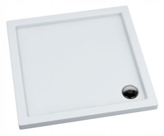 Onnline Brodzik Kwadratowy Płytki 80x80CM Głębokość 3CM Odpływ FI90