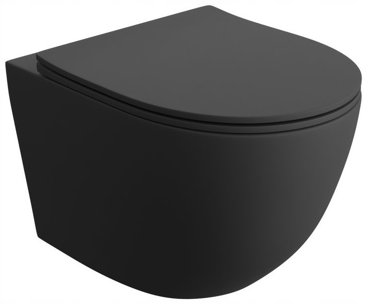 Lavita Sinto Black 3.0 Miska Wisząca Wc Wirowa Czarna Deska Wolnoopadająca