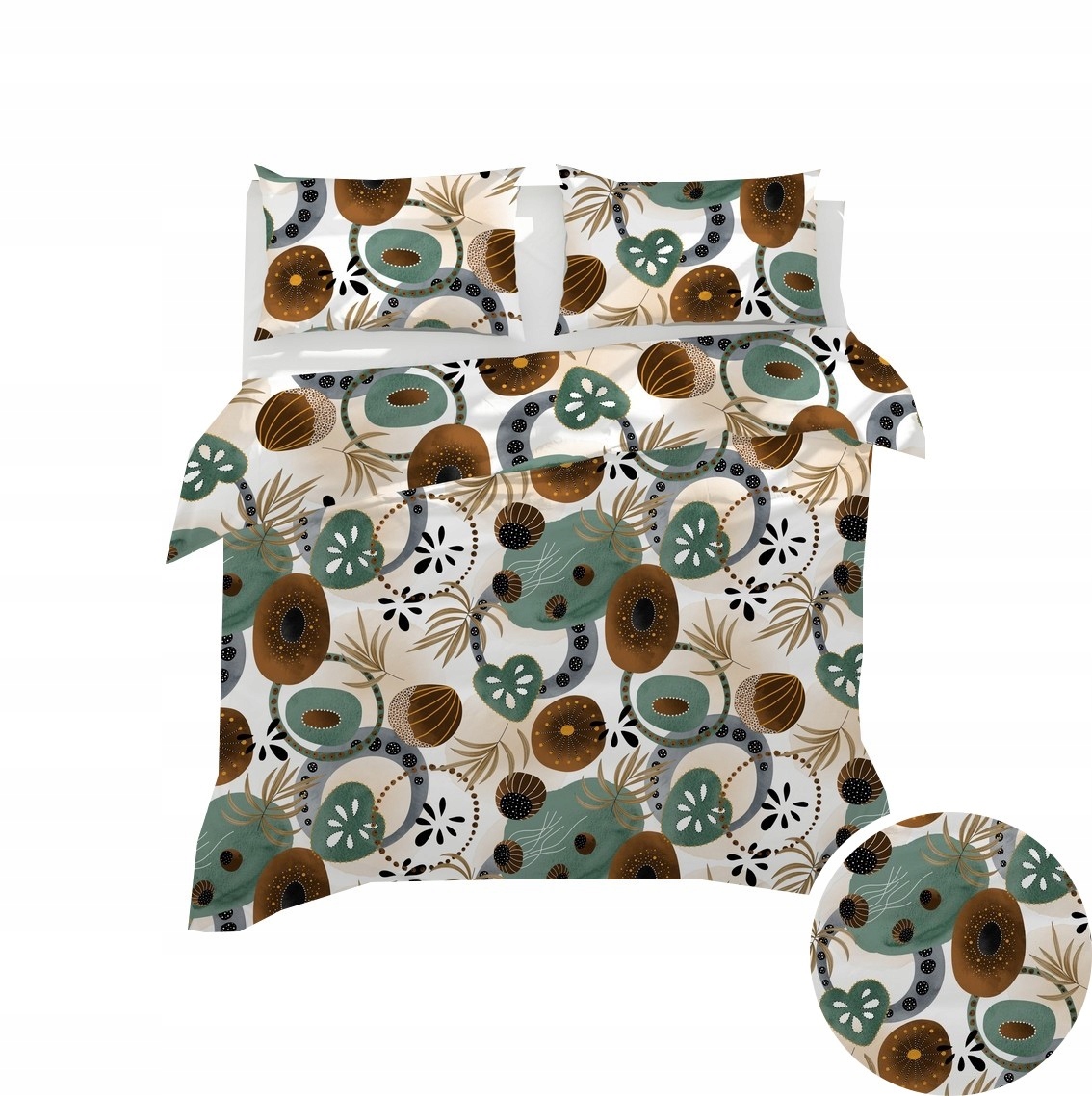 Hotelové Povlečení 160x200 1 povlak na polštář Bavlna 100%, vzor: Picasso Hnědé