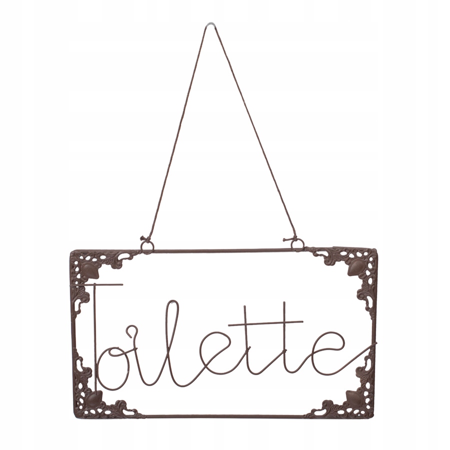 

Zawieszka Na Drzwi Szyld Toilette Metalowa 10x17