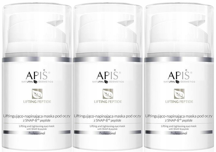 Liftingująco-Napinająca Maska Pod Oczy z Snap-8 Peptide 50ml Apis 3 sztuki-Zdjęcie-0