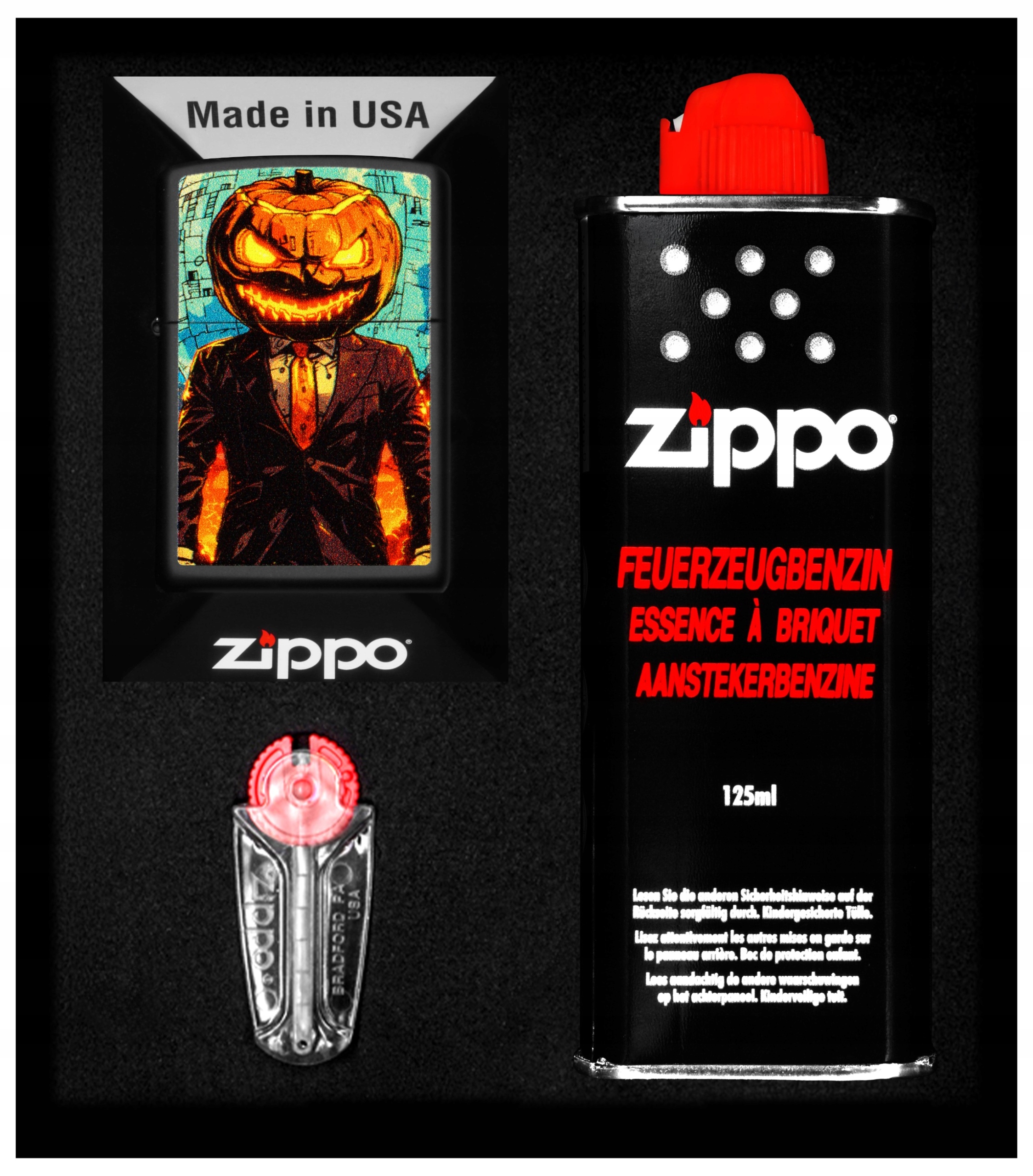 Sada Zippo Zapalovač Mister Pumpkin Design Dárková No1