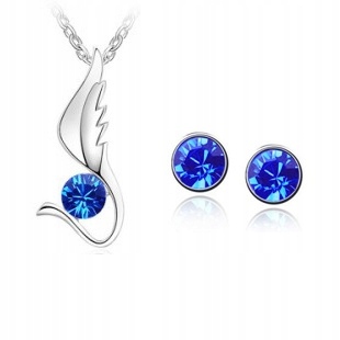 

Komplet biżuterii Swarovski 18K Białe złoto