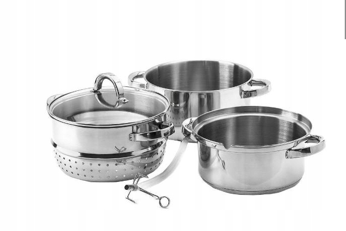 Sokownik Hoffman 8 l srebrny Stal nierdzewna SOKOWNIK PAROWY Z WĘŻYKIEM Pojemność 8 l