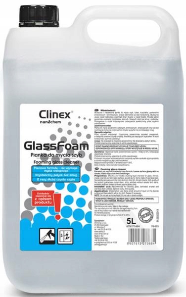 

Clinex Glass Foam Pianka Do Mycia Szyb 5L