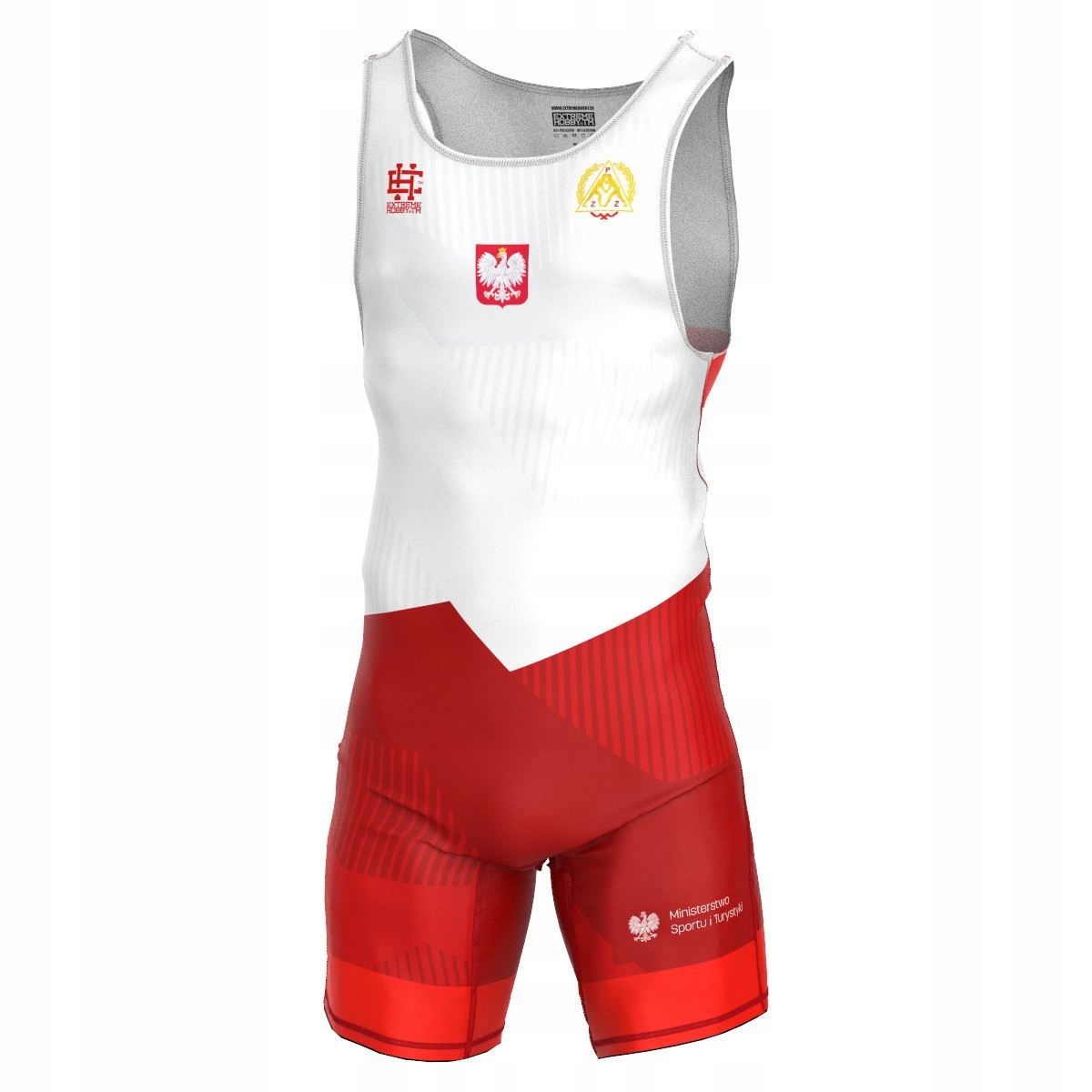 Trikot zápasnický kostým Kosium Reprezentace Zásoby Polsko 2XL Červený