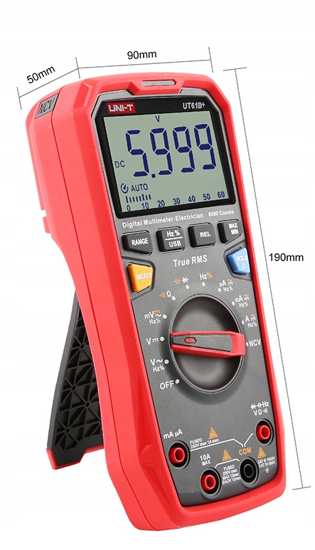 MULTIMETR UNIWERSALNY CYFROWY MIERNIK PRĄDU UNI-T UT61B+ True RMS AUTOMAT Marka UNI-T
