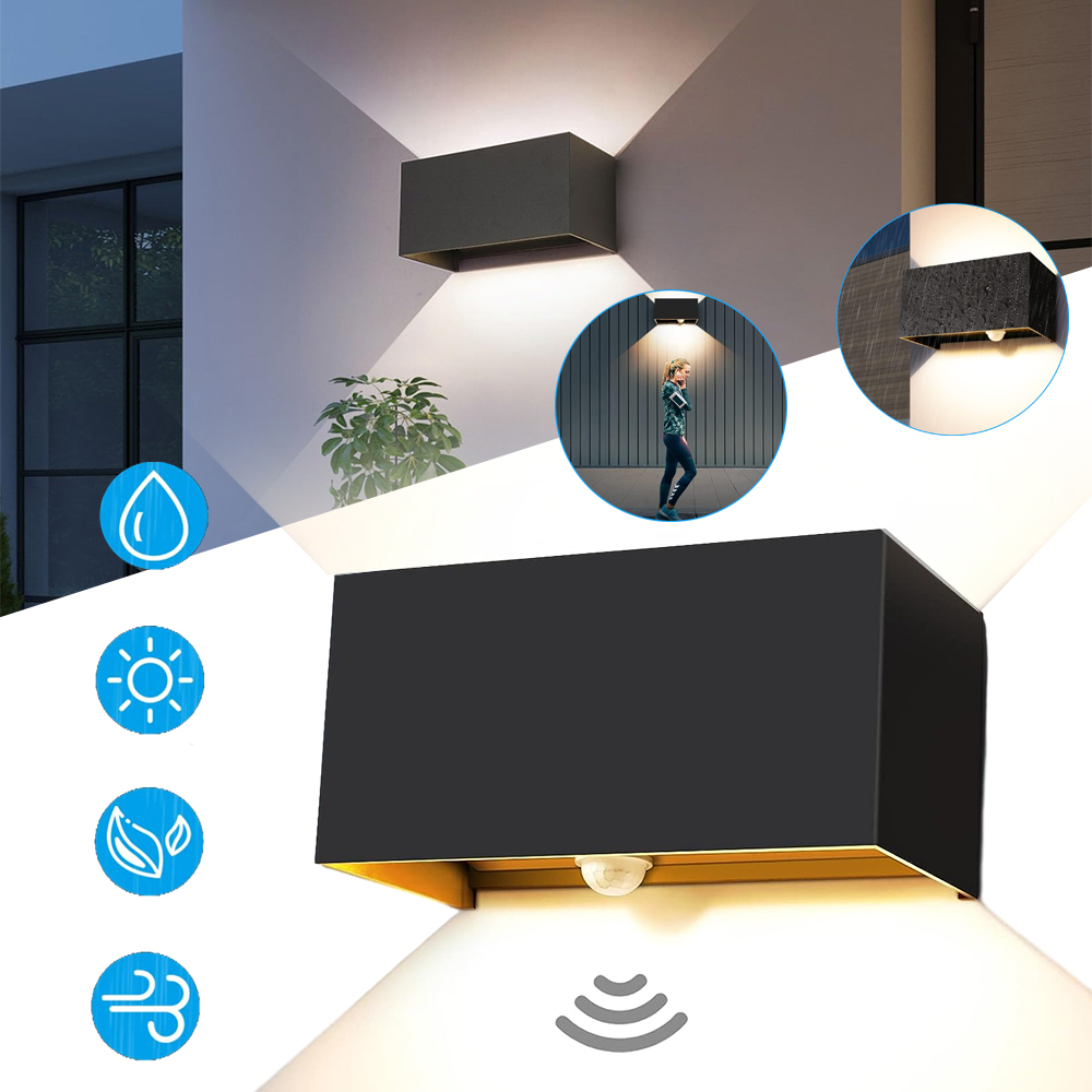 20W Zewnętrzna Lampa Ścienna Regulowany Kąt Wiązki Led, Z Czujnikiem Ruchu