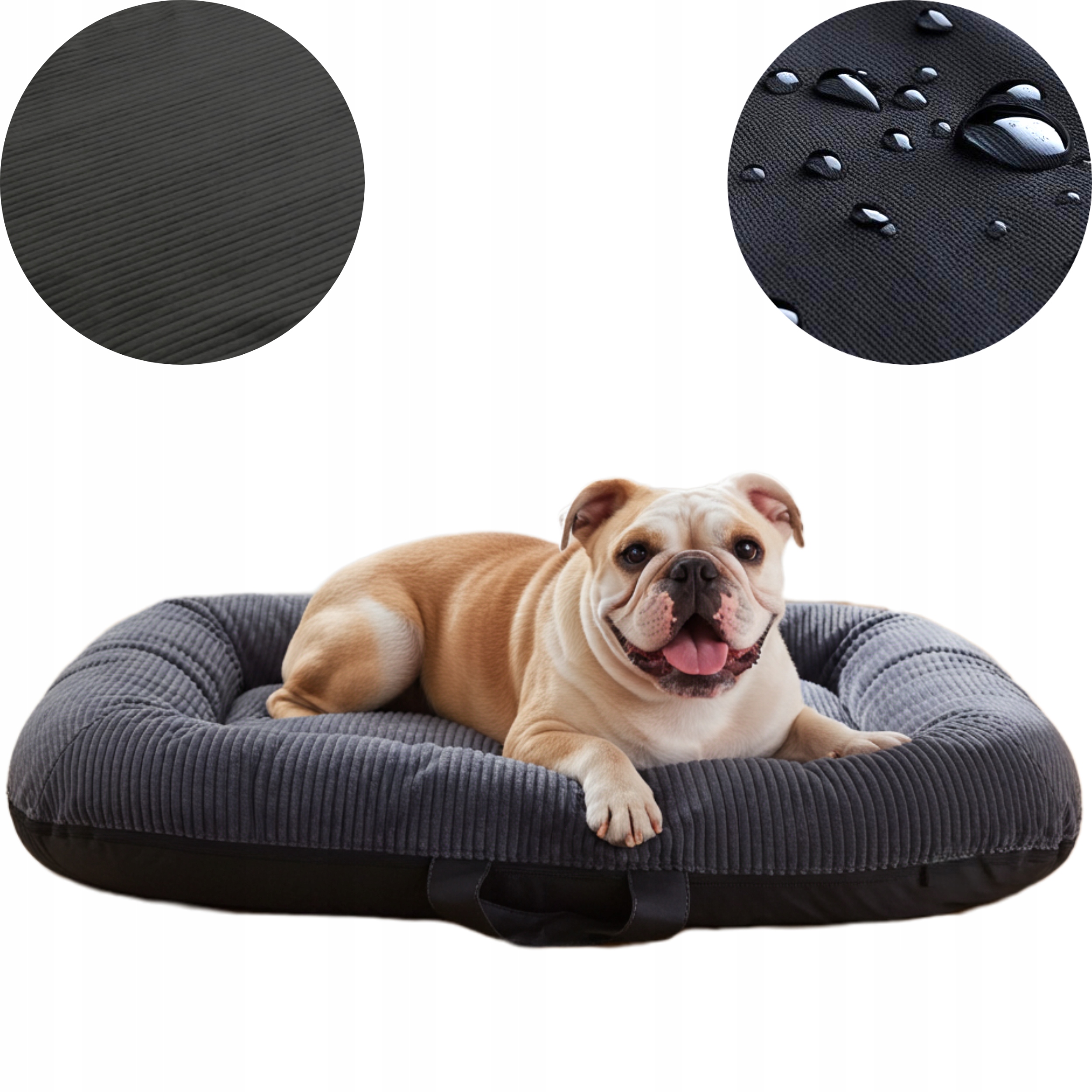 Levně Pelíšek pro středního psa, plyšové, teplé potah, šedá sametová barva, velikost L 100/70