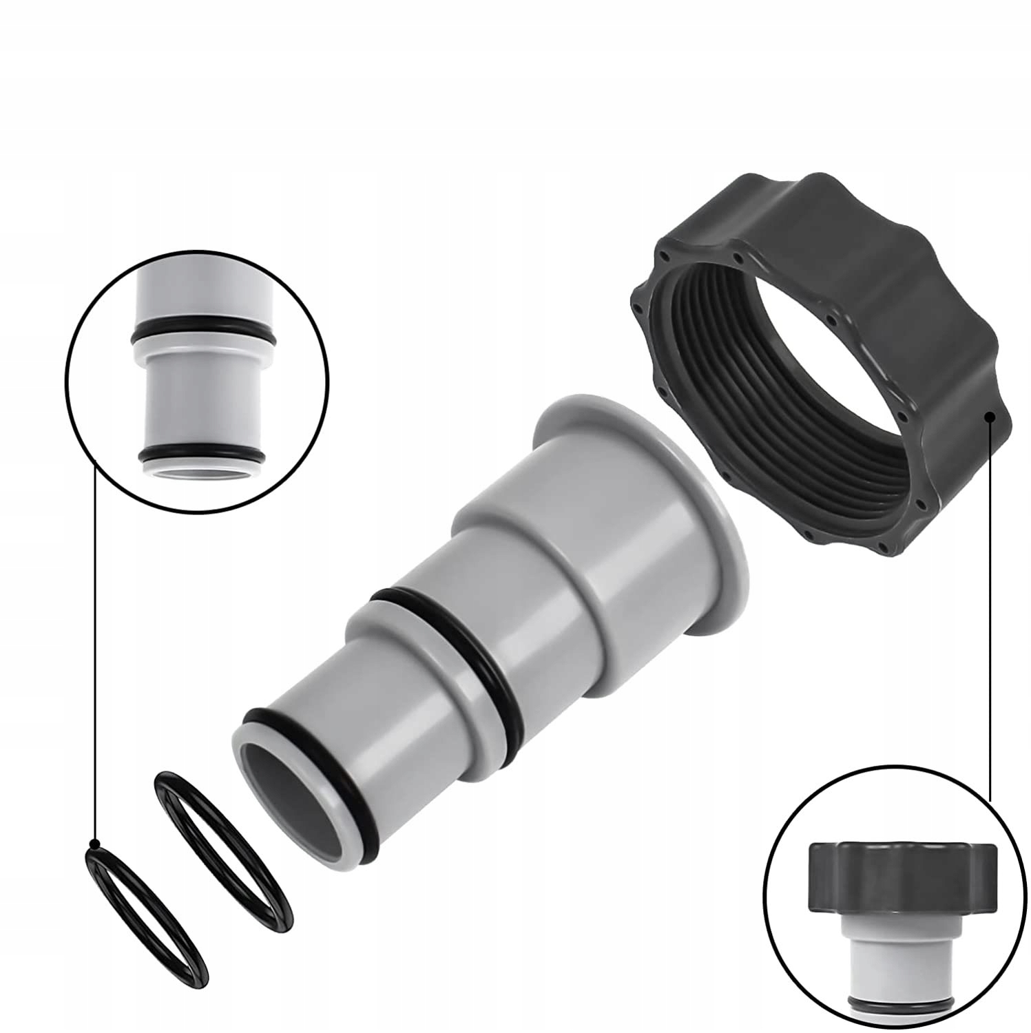 2x ZŁĄCZKA REDUKCJA DO WĘŻY DLA POMP WĘŻE BASENY ADAPTER DO INTEX 32-38MM Producent bez marki