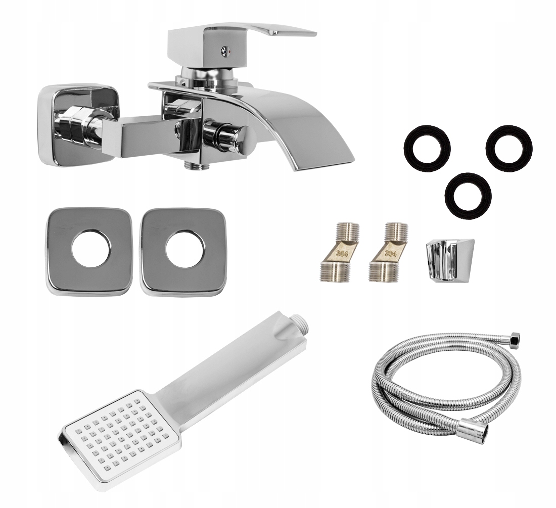 Vaňová Batéria Elva Vodopád Kaskáda Kohútik Strieborný Kúpeľňová Chróm