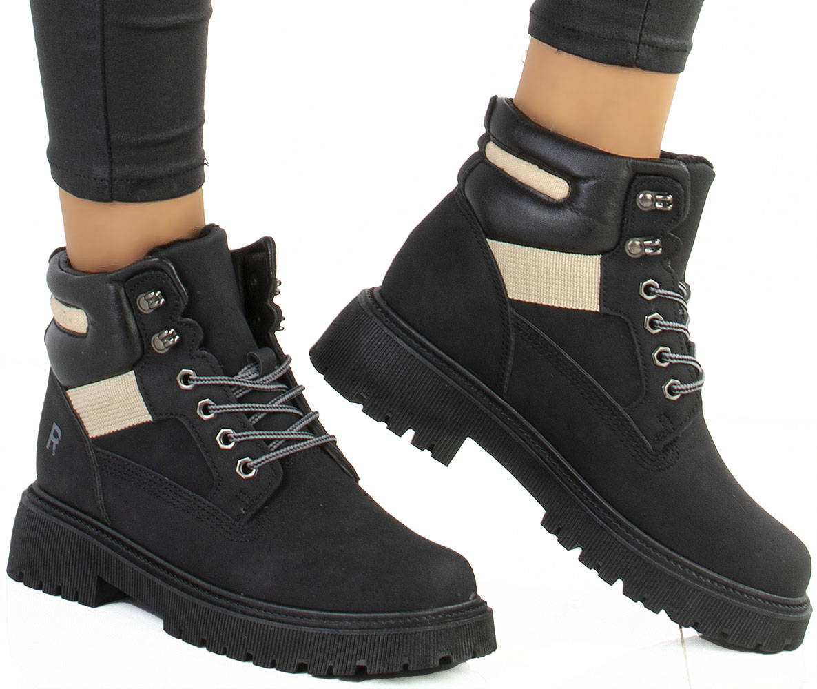 7014 CZARNE OCIEPLANE DAMSKIE BOTKI TRAPERY 39 Rozmiar 39