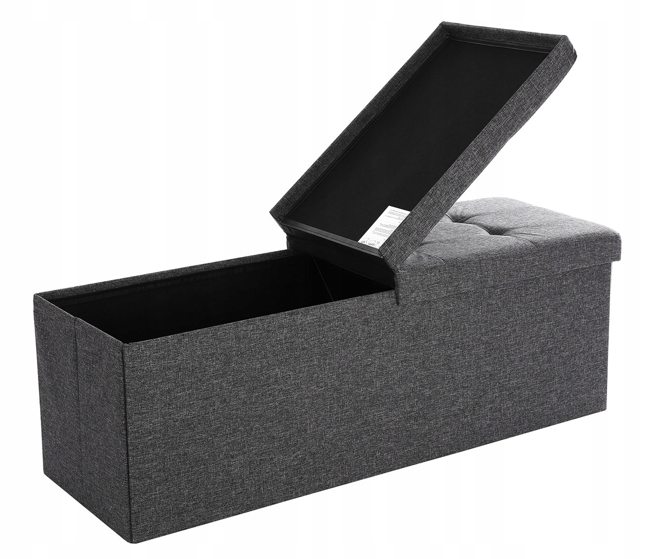 Elegantná Veľká Čalúnená Taburetka S Úložným Priestorom, Otváracia Skrinka 120 L Sn