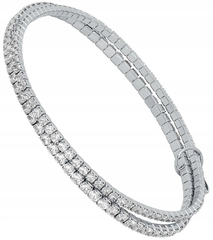 Originální Stříbrný Dámský Náramek Michael Kors Dvojitý S Krystaly