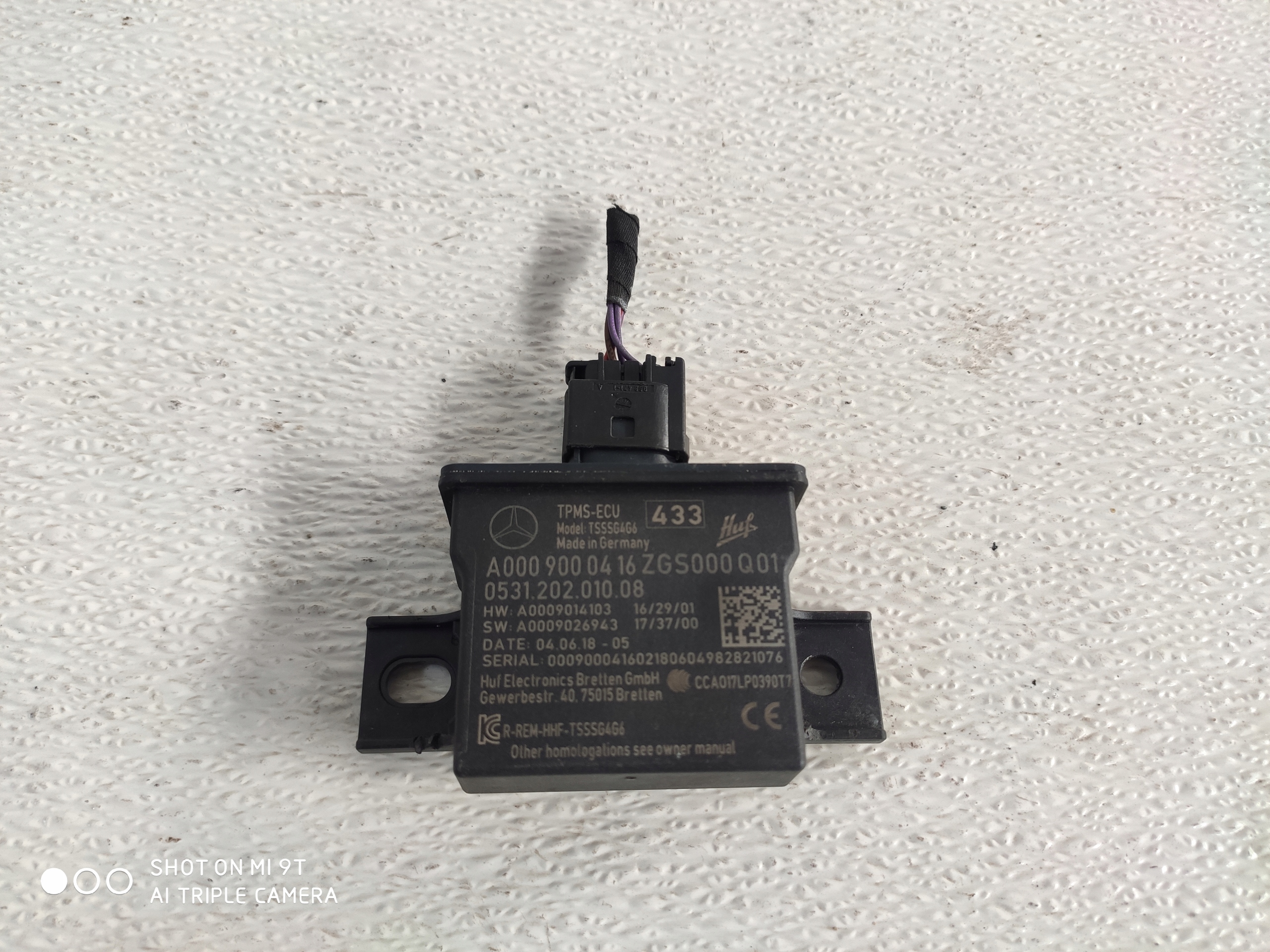 A0009000416 - MERCEDES W177 модуль давления воздуха колеса