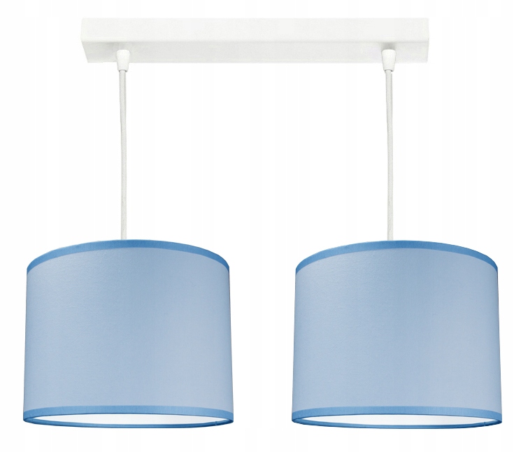 

Lampa Sufitowa Wisząca Żyrandol Abażur Niebieska