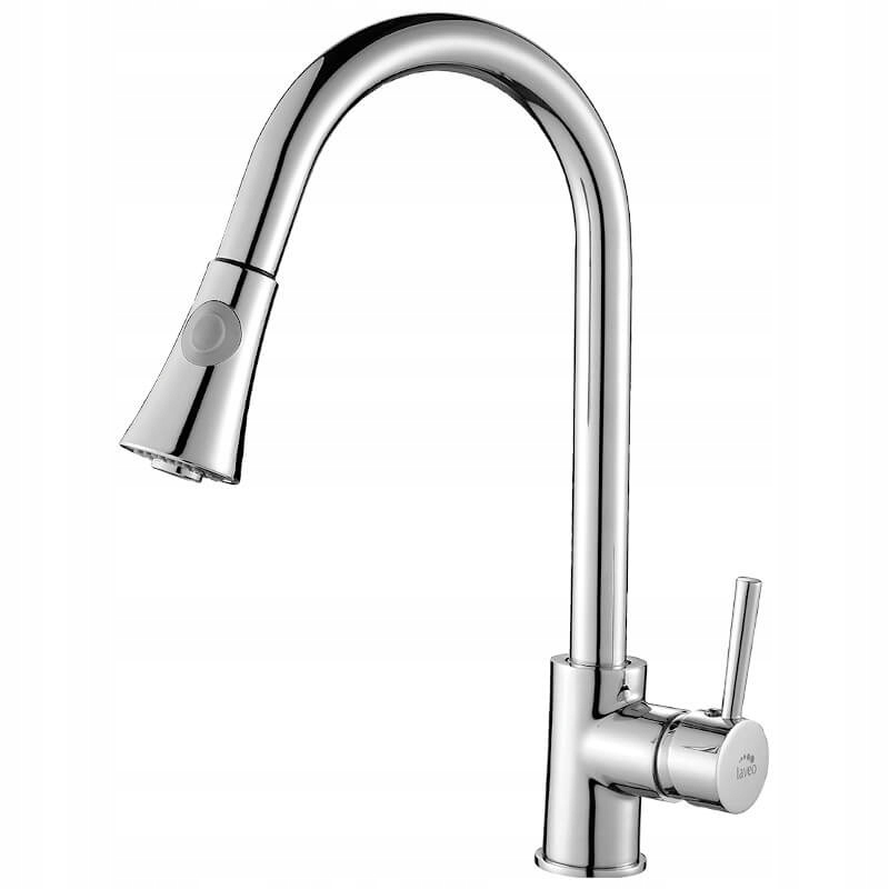 

Bateria Kuchenna Z Wyciąganą Wylewką Chrom Wysoka