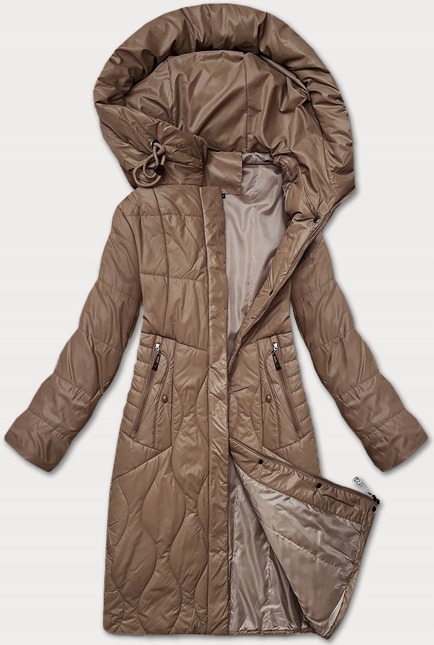 Prošívaná Dámská Bunda B8302 Hnědá XXL (44)