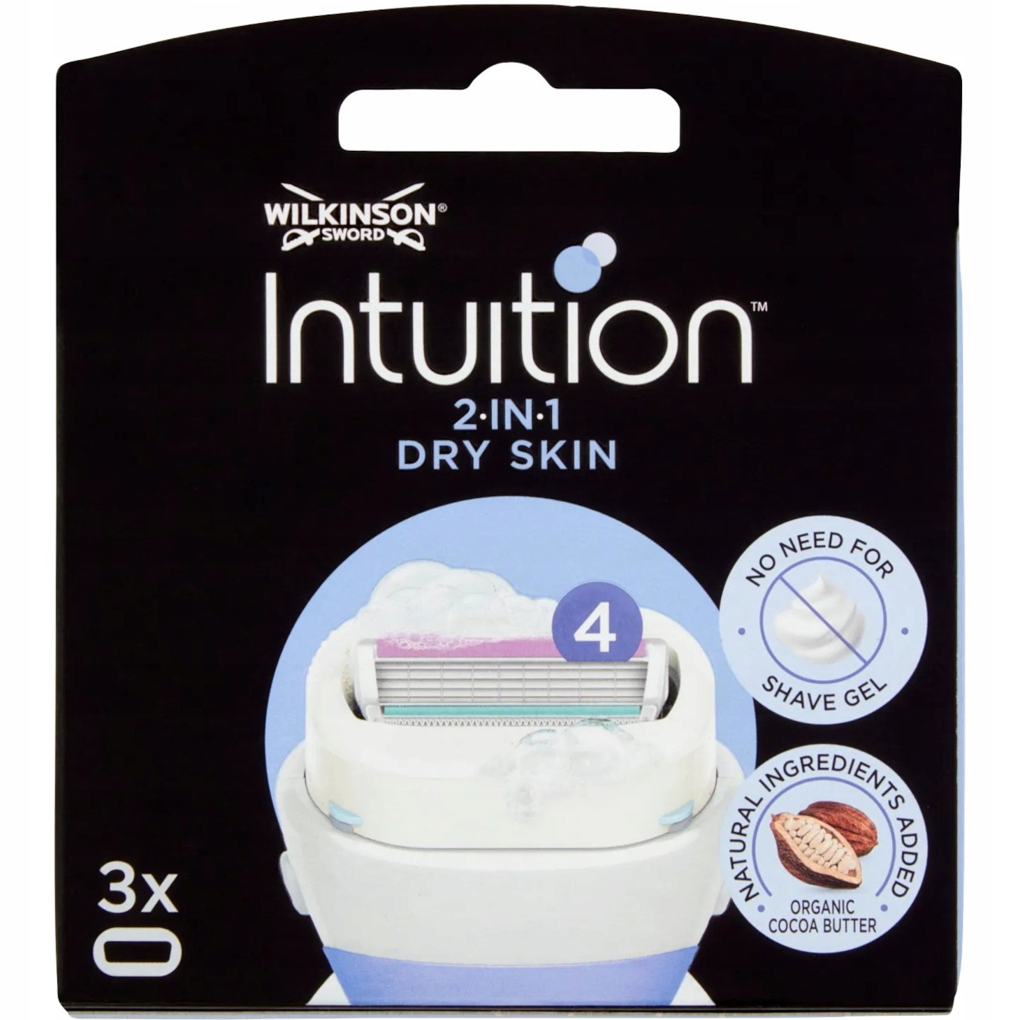 3x Wkłady Nożyki WILKINSON Intuition Dry Skin