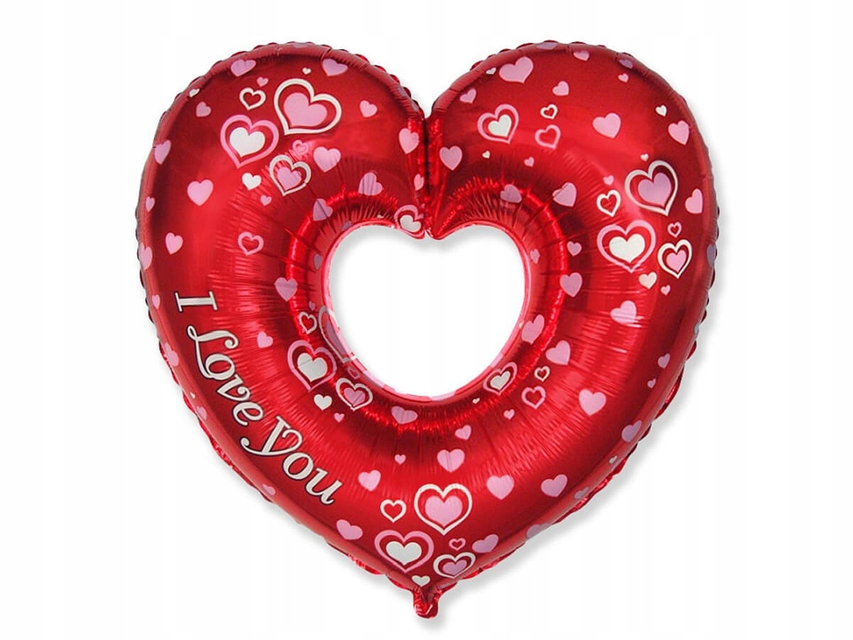 

Balon foliowy Serce z wycięciem I love you 60 cm