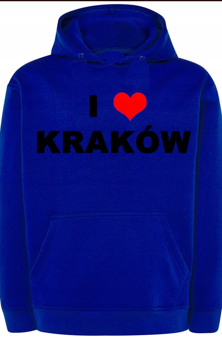 I Love Krakov Pánská Mikina S Kapucí A Potiskem r.XL