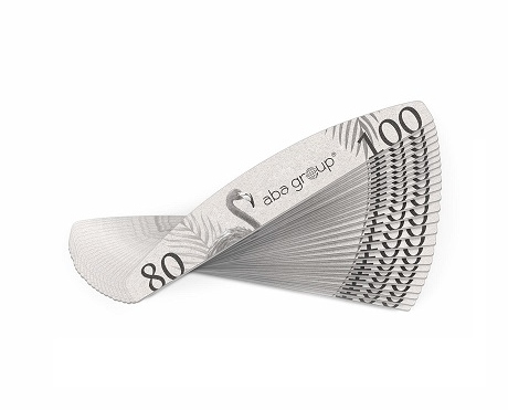

slay pilnik Aba 25x półksiężyc łódka 80/100 goły