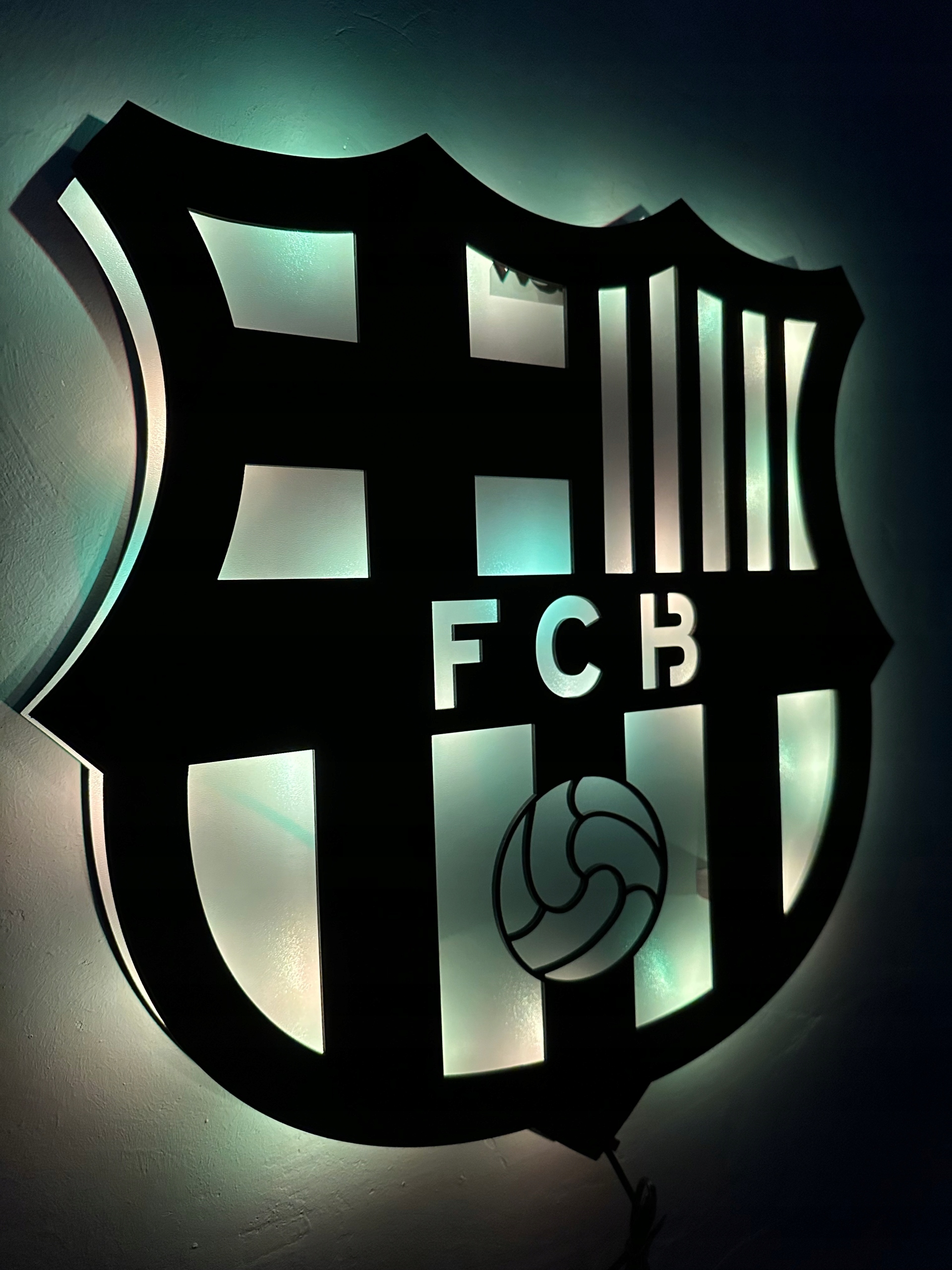 Fc Barcelona Herb Led lampa Fotbal Dárek Noční Lampa Dárek