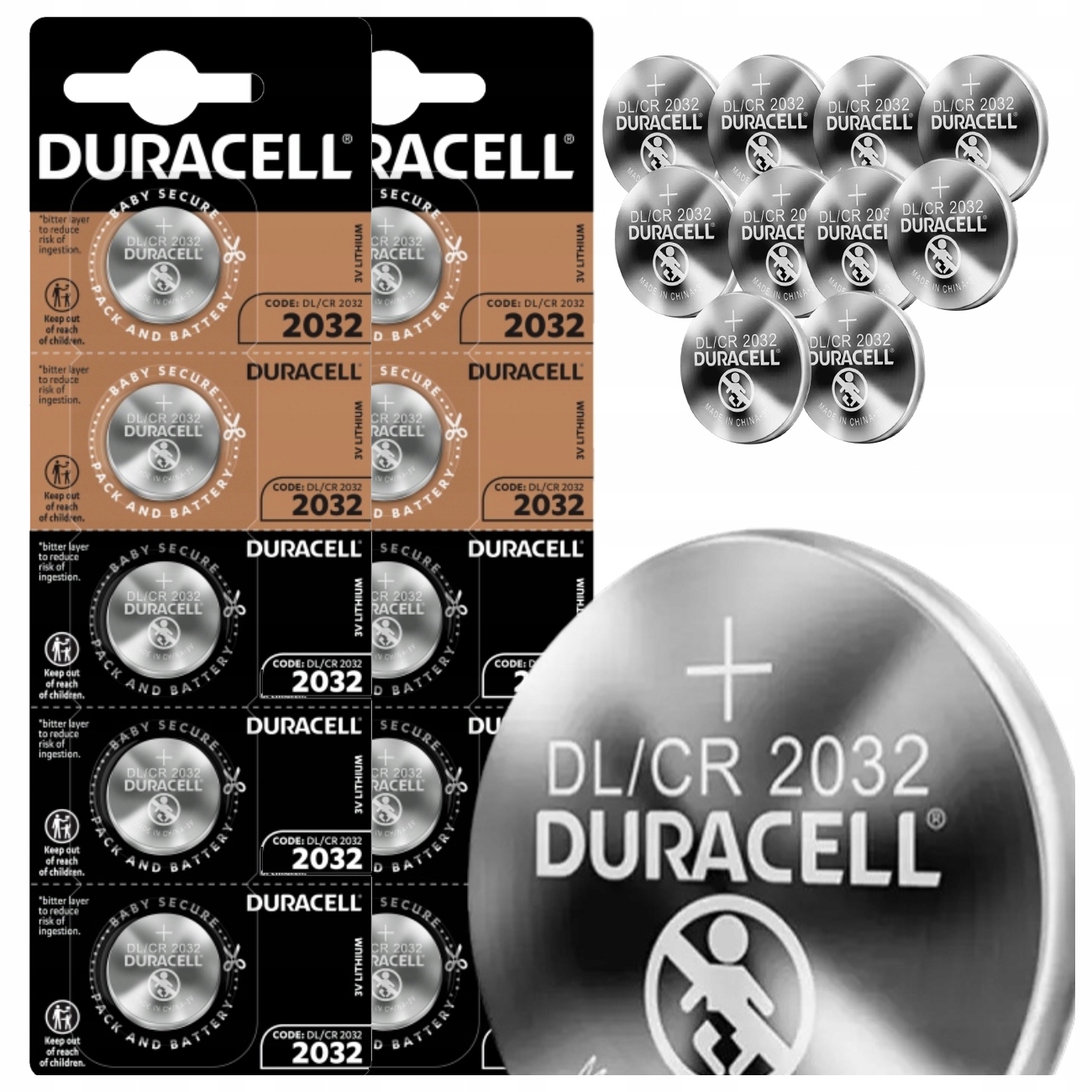 5x litowe baterie specjalistyczne CR2032 HSDC Duracell