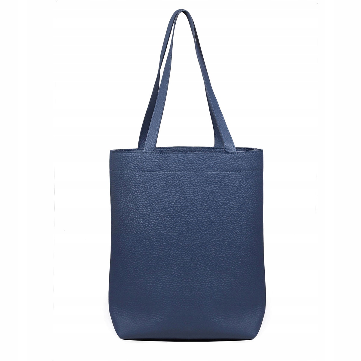 Dámská kožená kabelka shopperka modrá Słoń Torbalski handmade