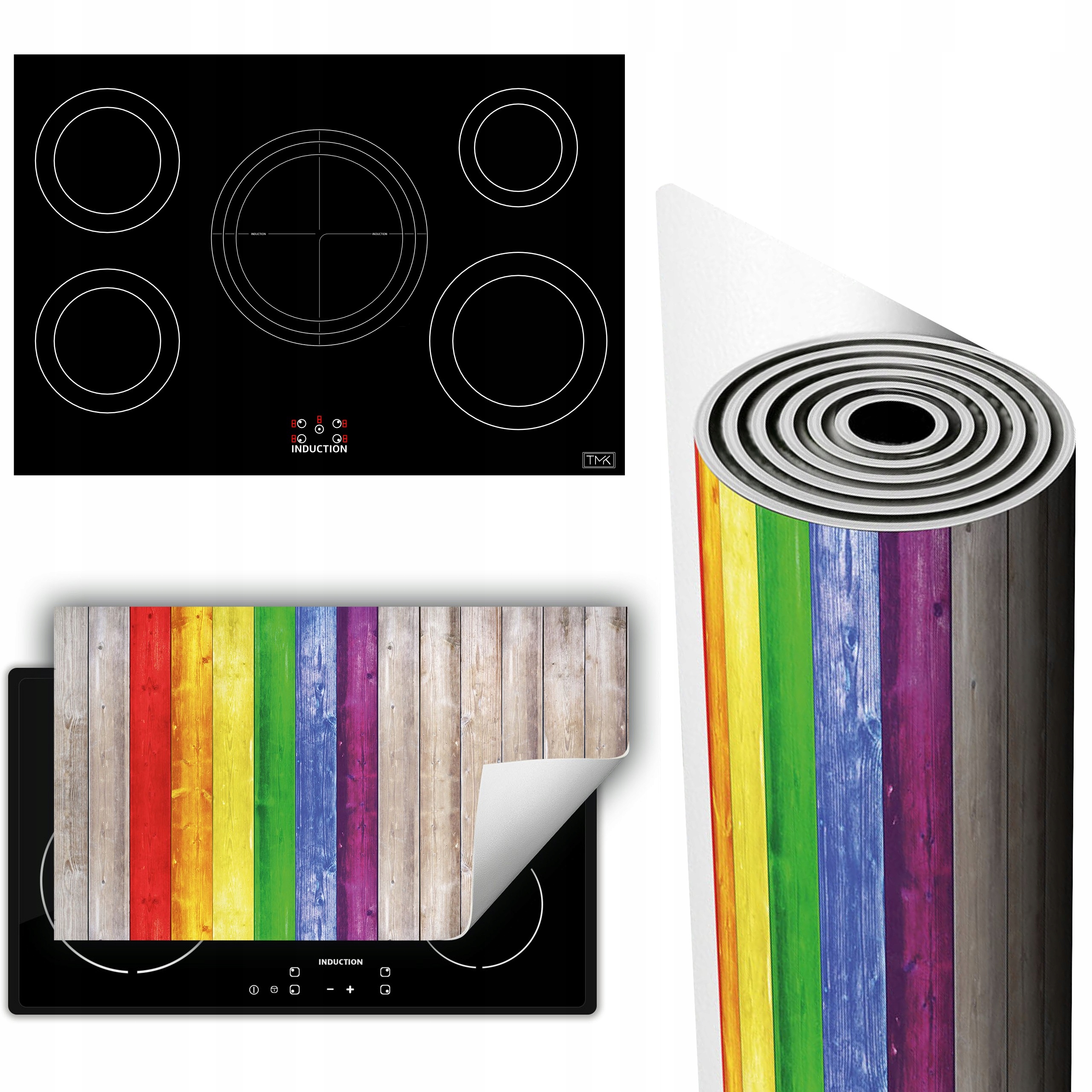 Vinylová Podložka Na Ochranu Kuchyňské Desky 90x52 barevná dřevo