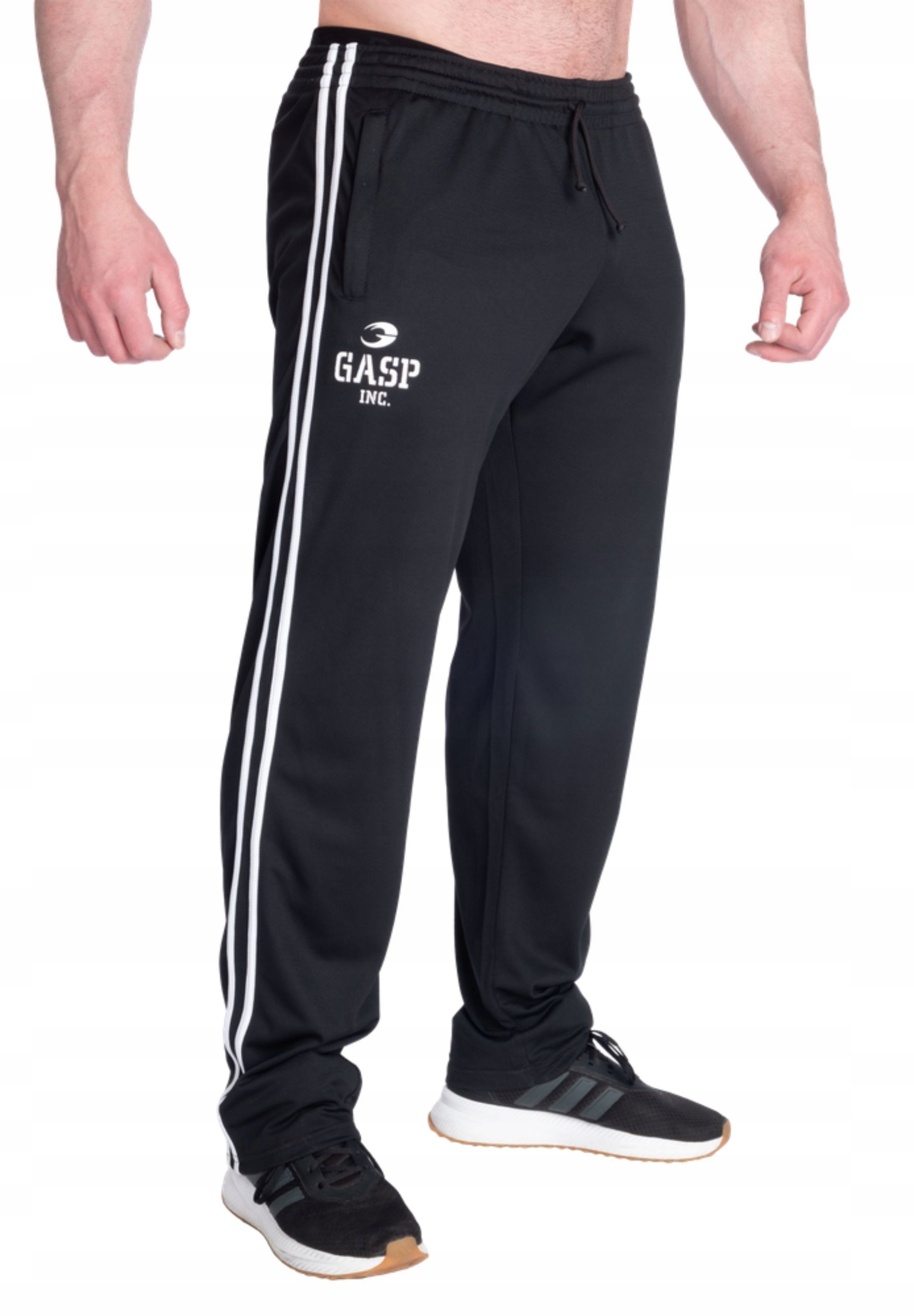 Pánské prodyšné tréninkové kalhoty do posilovny Gasp 2 stripe, velikost M